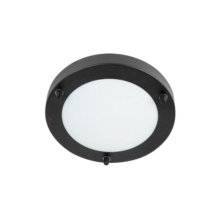 Moderna plafonska lampa crna 18 cm IP44 - Yuma