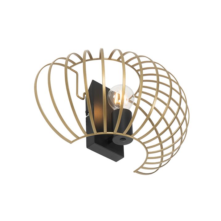 Dizajnová nástenná lampa mosadz 39 cm - Johanna