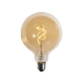 Lampadina LED E27 dimmerabile a spirale, filamento oro G125 4W 270lm 2700K