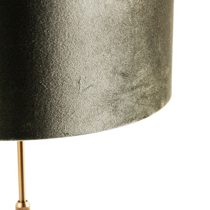 Stolná lampa bronzová so zamatovým tienidlom zelená 35cm - Parte
