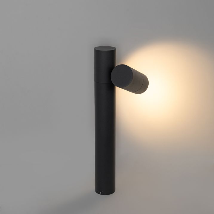 Lampada da terra da esterno nera 50 cm regolabile - DUO