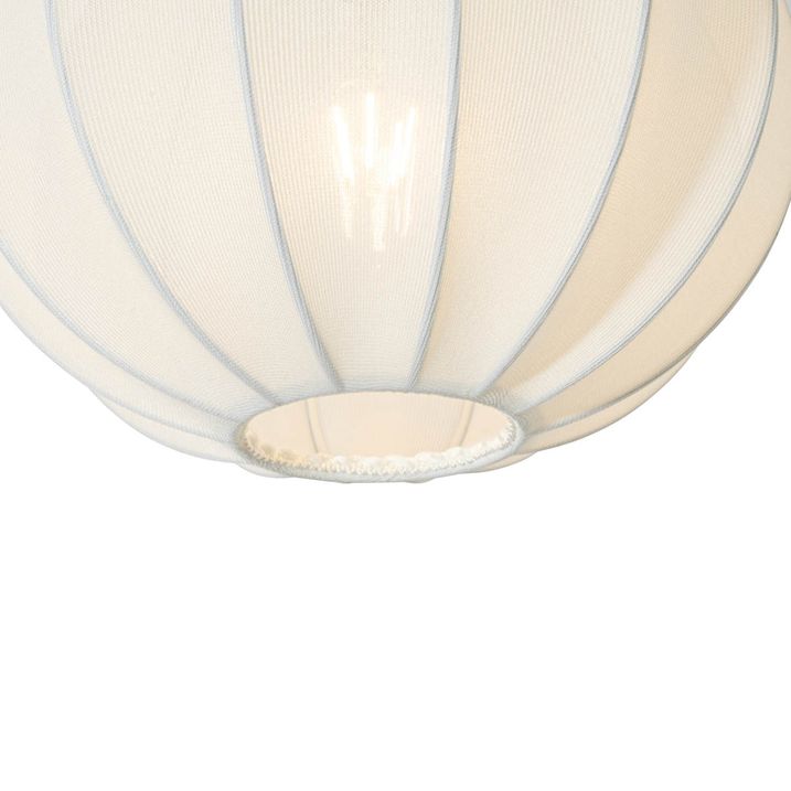 Lampada a sospensione di design bianca in seta 30 cm 3 luci - Plu