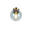 Lampadario-Art-Deco-in-ottone-con-vetro-blu---Pallon