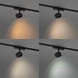 Moderne-sort-spotlight-for-1-fase-skinnesystem-inkl.-LED,-roterbar-og-tiltbar---Magnetic-Lance