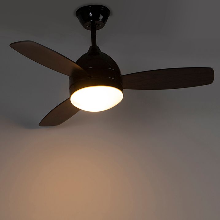 Ventilateur de plafond noir avec impression bois 96cm avec télécommande - Rotar