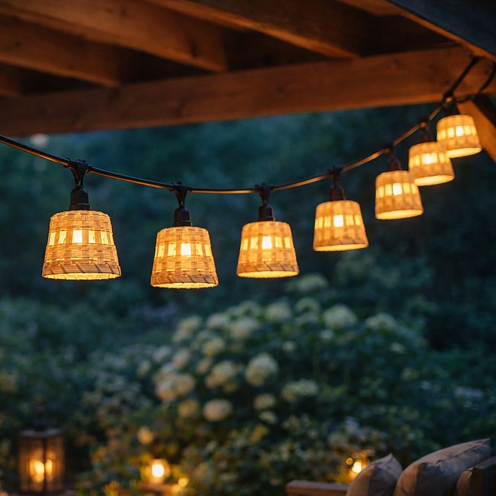 Fişli Bambu Şerit LED Lamba 8m LED Dahil 10 Işıklı IP44 - Ibiz