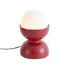 Retro tafellamp rood met opaal glas - Yoru