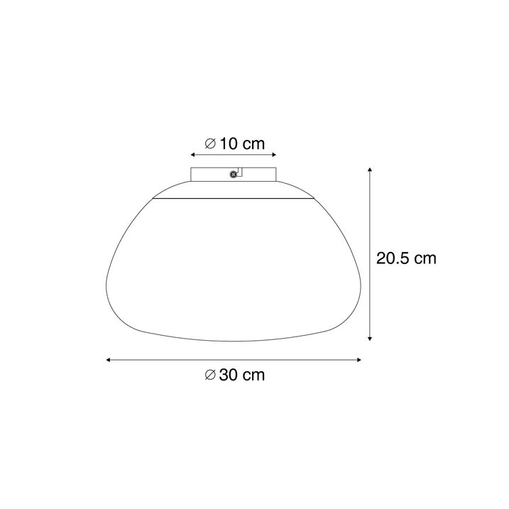 Design plafondlamp groen met groen glas - Giselle