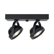 Moderner-Aufbaustrahler-schwarz-inkl.-dimmbarer-LED-2-flammig---Apollo