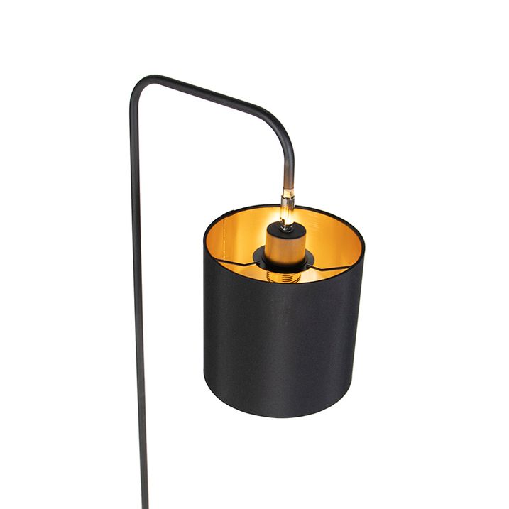 Smart gulvlampe sort inkl. WiFi A60 lyspære - Lofty