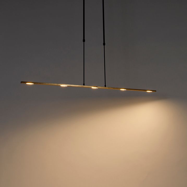Suspension noire avec or avec LED dimmable - Bold