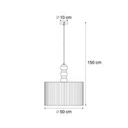 Japandi-hanglamp-beige-met-linnen-kap-50cm---Fedde
