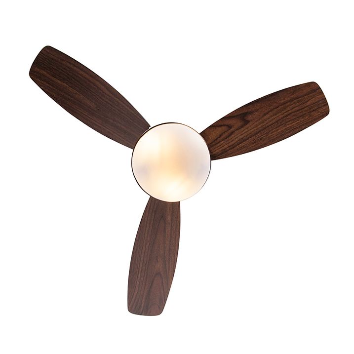 Ventilateur de plafond noir avec impression bois 96cm avec télécommande - Rotar