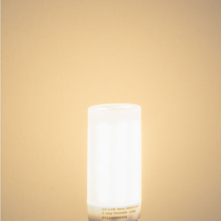 Sada 2ks stmievateľných LED žiaroviek G9 s 3-stupňovým stmievaním, opál, 4,5W, 500lm, 2700K