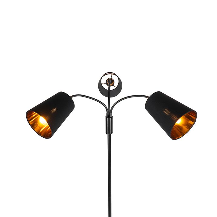 Moderna podna lampa crna 3-svetla - Carmen