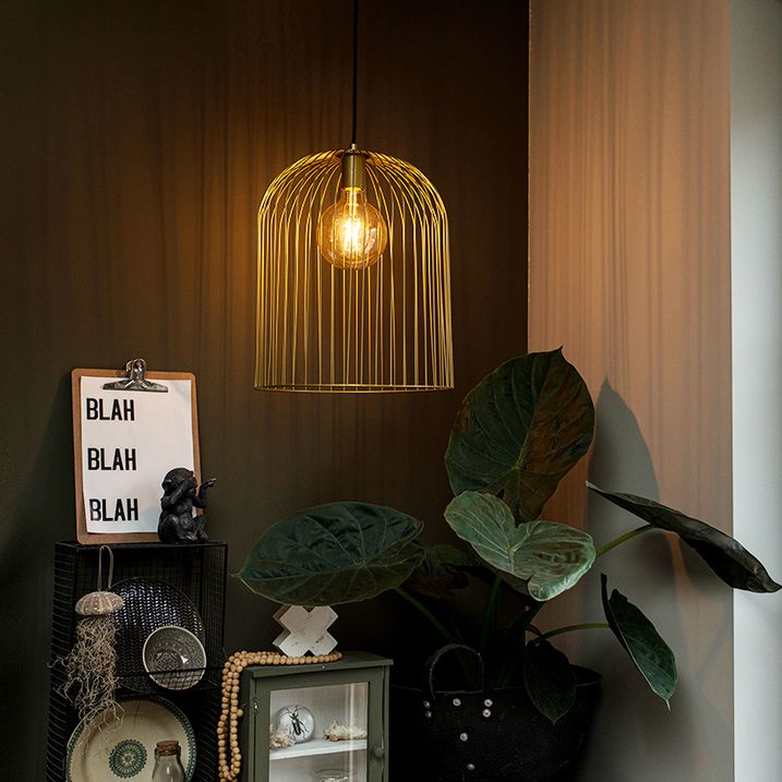 Dizajnerska viseća lampa zlatna - Wire Knock