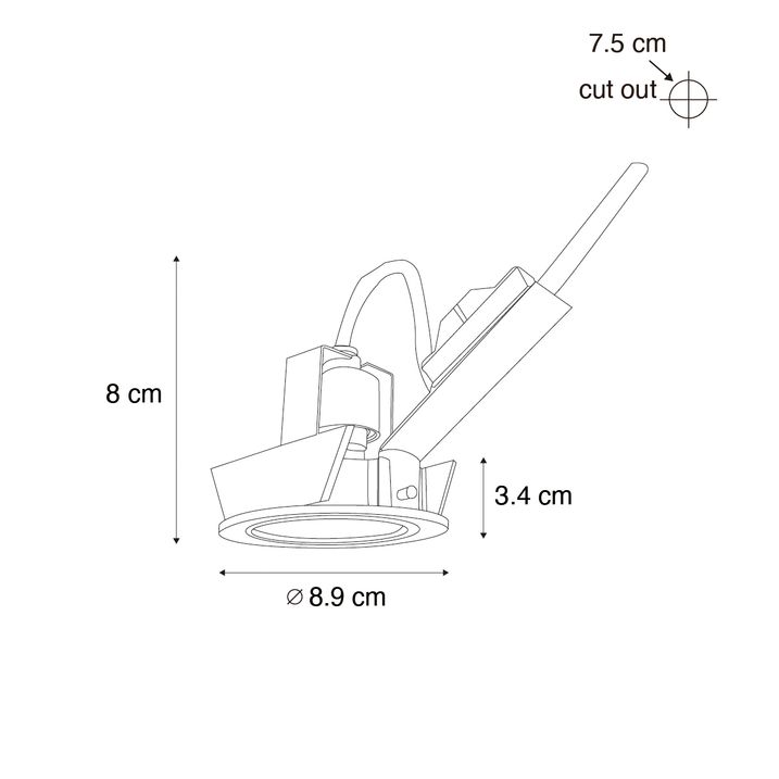 Chytré zapuštěné bodové svítidlo tmavě bronzové, naklápěcí, vč. Wifi GU10 50mm - Cisco