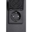 Modern-buiten-paaltje-zwart-met-smoke-glas-50cm-met-schemersensor-IP44---Denmark