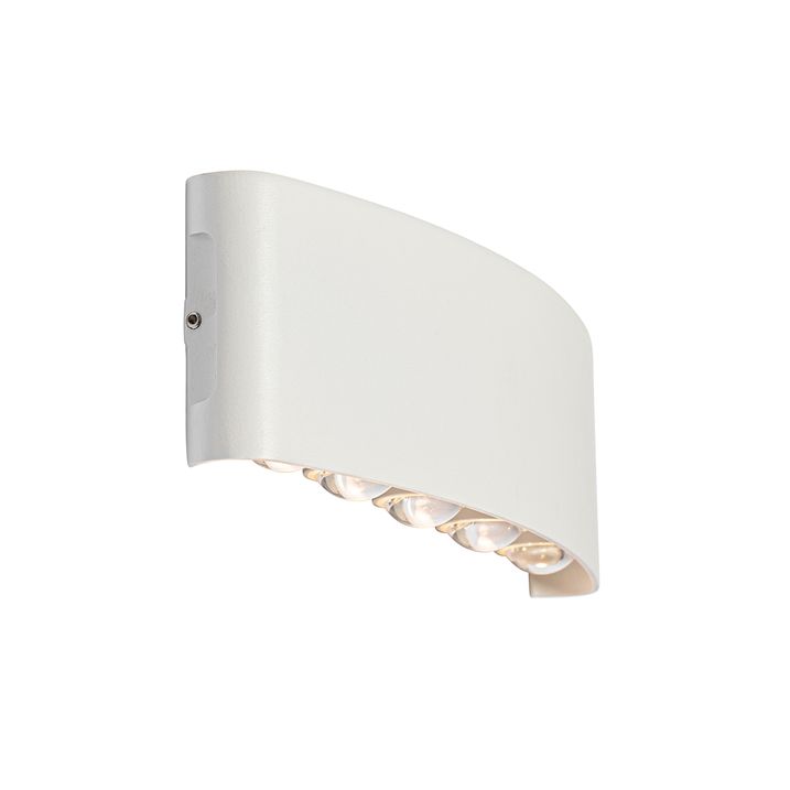 Zidna lampa za spoljašnju upotrebu bela sa uključenim LED 10-svetala IP54 - Silly