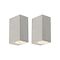 Ensemble de 2 appliques murales modernes en aluminium 2 lumières IP44 - Baleno