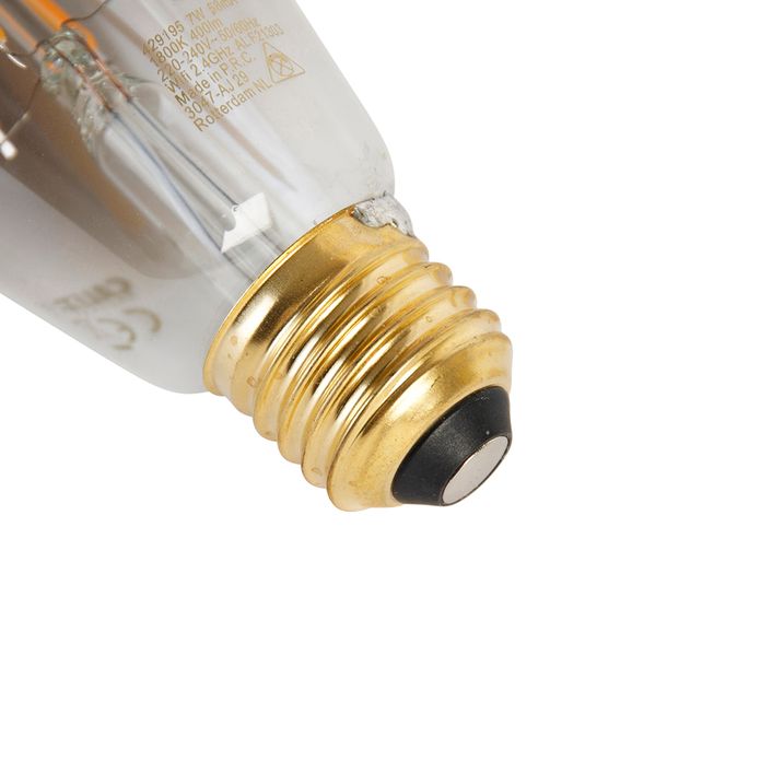 Set van 2 smart E27 LED lampen ST64 smoke 7W 400 lm 1800K