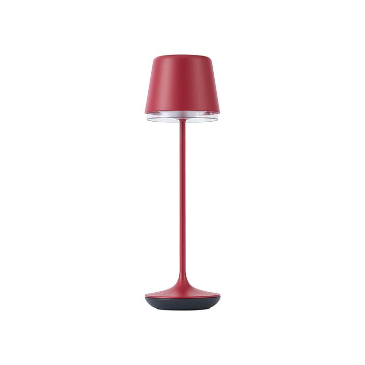 Tischleuchte Rot inkl. LED IP65 Wiederaufladbar mit Ladestation - Treble