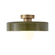 Retro-lampa-sufitowa-brązowa-z-zielonym-szkłem---Jina