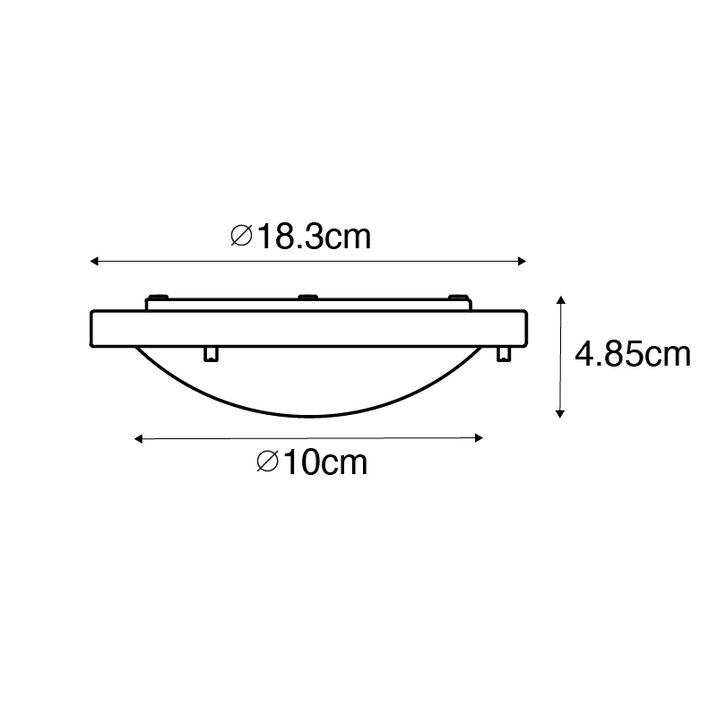 Moderne loftslampe hvid 18 cm IP44 - Yuma