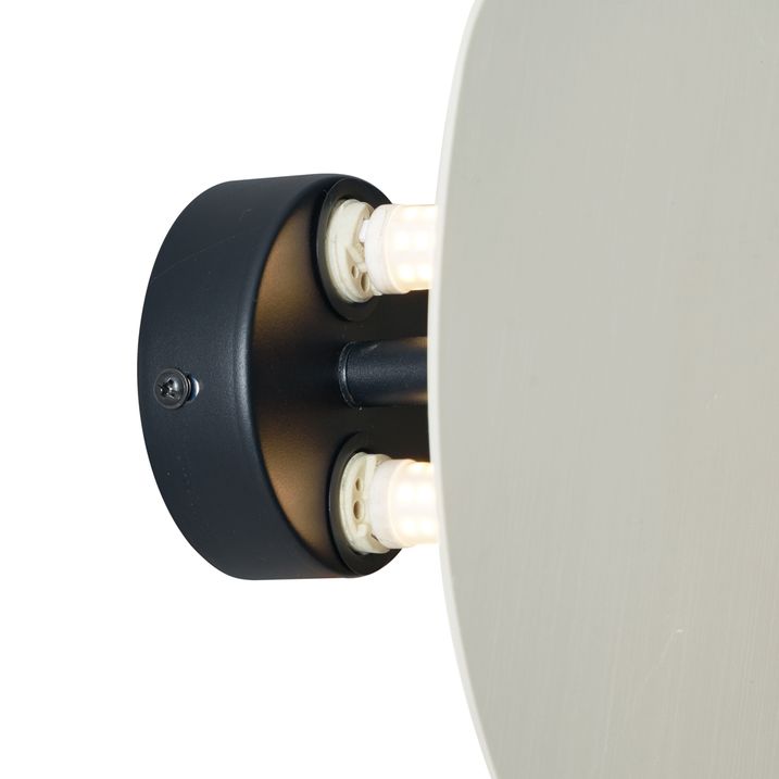Design vegglampe beige organisk 20 cm 2 lys - Pulley