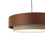 Modern-függőlámpa-sötét-bronz-színben,-taupe-színnel-50-cm-3-lámpás---Drum-Duo