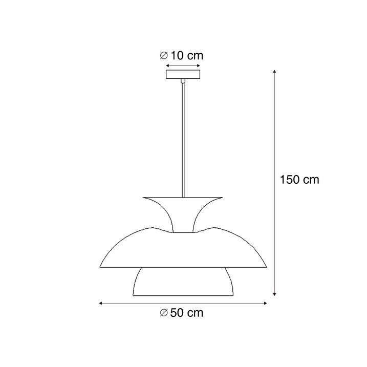 Retro hanglamp chroom 50cm - Titus