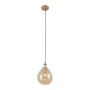 Modern-Pendant-Lamp-Gold-with-Amber-Glass---Traditional
