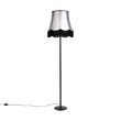 Retro-stāvlampa-melna-ar-vecmāmiņas-abažūru-melnā-un-pelēkā-krāsā-45-cm---Simplo