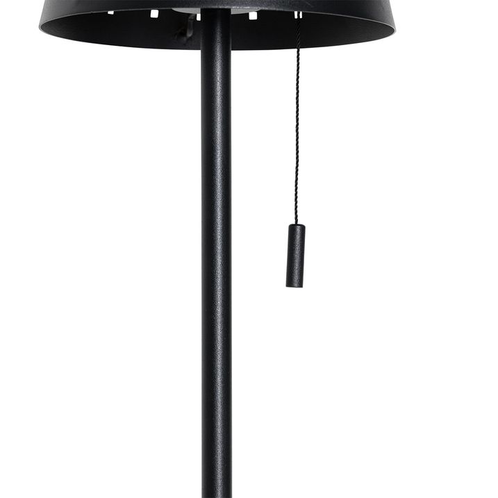 Lampada da terra per esterni nera con LED ricaricabile e solare - Ferre