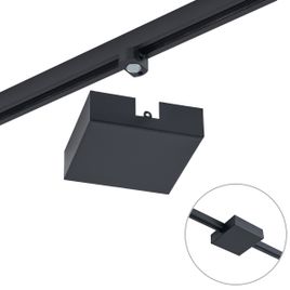 Loftplade til 1-faset skinne sort firkantet - Slimline