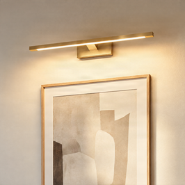Sieninė lempa žalvarinė 41,5 cm su LED IP44 - Jerre