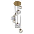 Art-Deco-Hanglamp-Goud-met-Regenboog-Glas-7-Lichts---Sandra