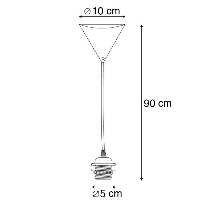 Siyah sarkıt lamba 80 cm - Stenley