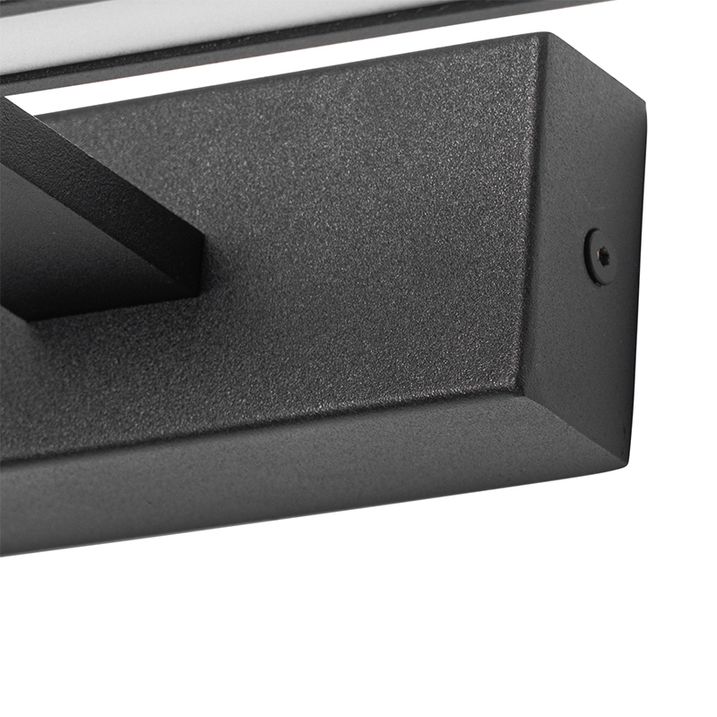 Moderna zidna lampa crna 41,5 cm uključujući LED IP44 - Jerre