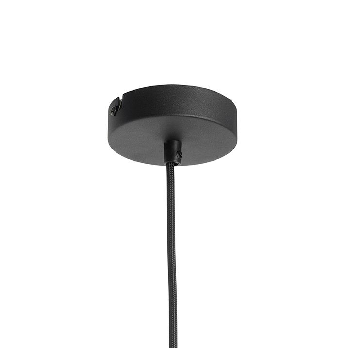 Art Deco Hängelampe schwarz mit Goldglas 20 cm - Pallon