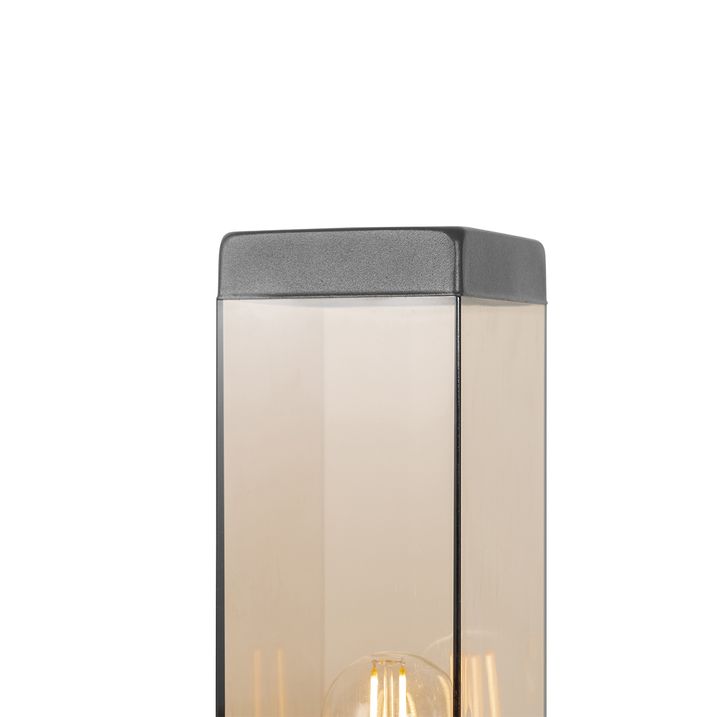 Smarte Aussen-Wegeleuchte Dunkelgrau mit Rauchglas 80 cm inkl. WiFi P45 - Malios