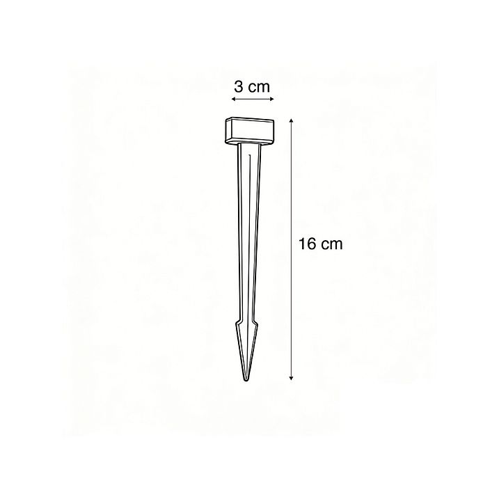 4er-Set Erdspieße aus Aluminium für LED-Streifen inkl. Montagematerial