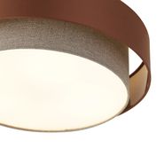 Moderní-stropní-svítidlo-tmavě-bronzové-s šedohnědou-50cm-3-světla-–-Drum-Duo