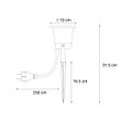 Moderner-Gartenstrahler-schwarz-inkl.-LED-verstellbar-mit-Kabel-und-Stecker-250cm-IP65---Basic