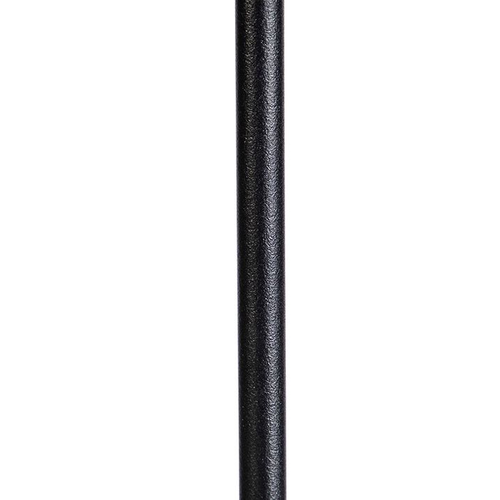 Podna lampa crna sa plišanim abažurom zelene boje sa zlatom 35 cm - Parte