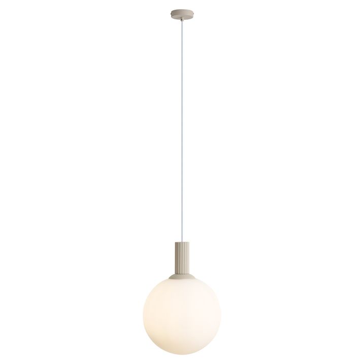 Skandinavska viseća lampa bež sa opalnim staklom - Polly