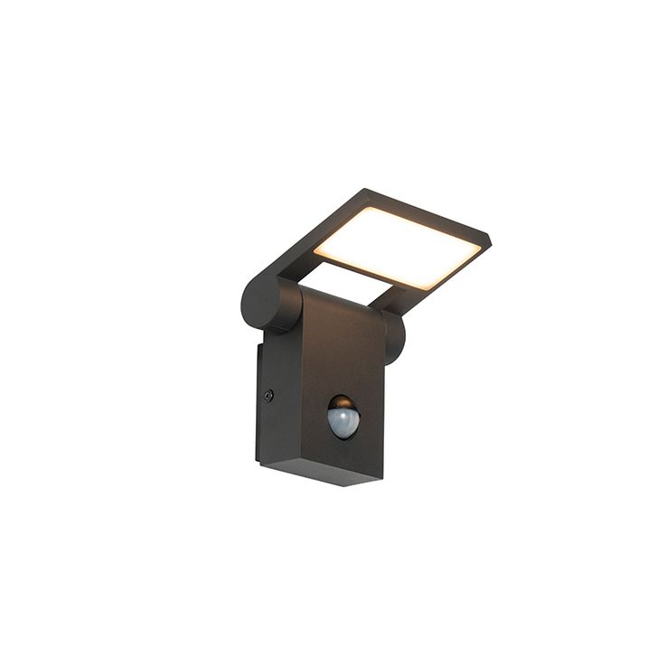 Zidna lampa za spoljašnju upotrebu antracit uključujući LED IP54 sa senzorom pokreta - Zane