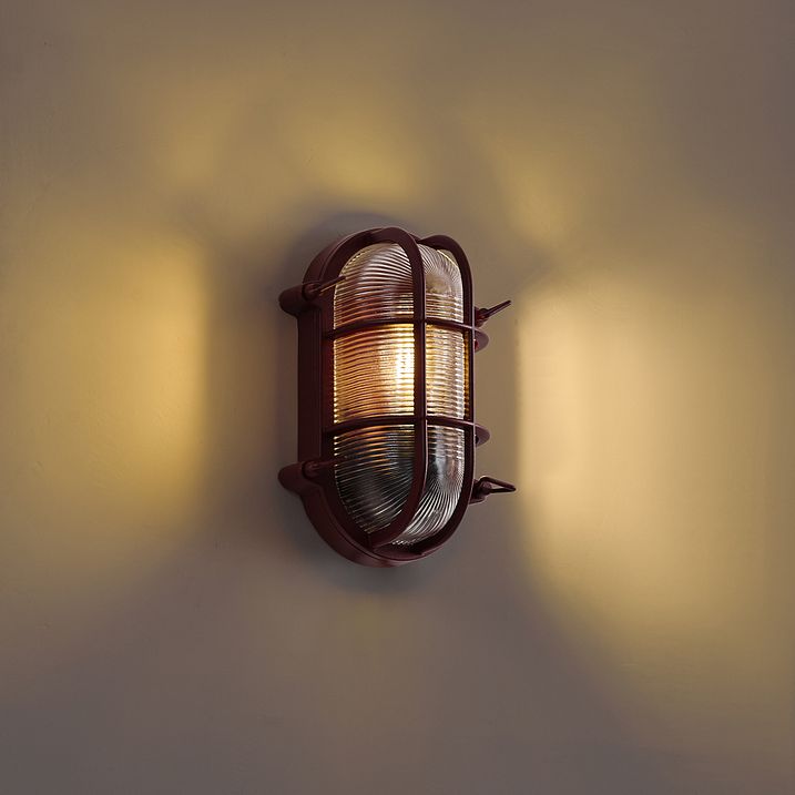 Lampada da parete per esterni rosso scuro IP44 - Noutica