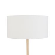 Gulvlampe-i-træ-med-oval-linnedskærm-hvid-50-cm---Mels