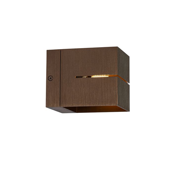 Applique murale moderne bronze foncé - Transfer Groove